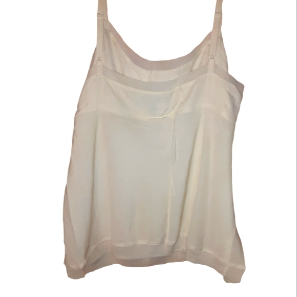 Eileen Fisher Luna crinkle camisole with chiffon trim 100%silk - Picture 2 of 8